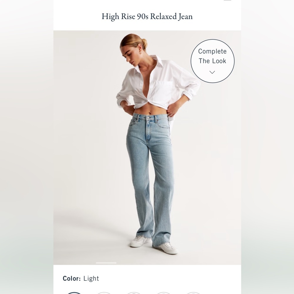 Abercrombie Curve Love High Rise 90s Relaxed Jean NWT
